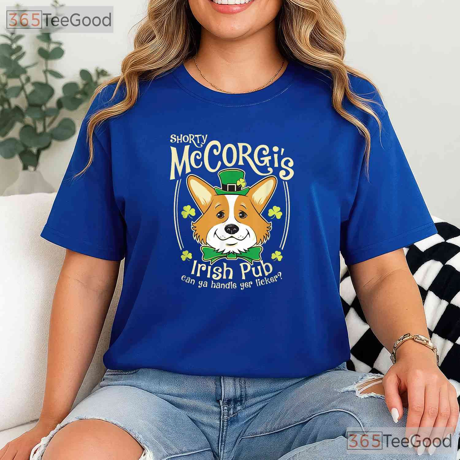 Shorty McCorgi Corgi St Patricks Day T-Shirt Funny Dog Lover Irish Pub Tee