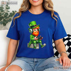 Video Game Leprechaun St Patricks Day T-Shirt Gamer Boys Controller Kids Tee