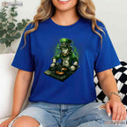 Irish Leprechaun DJ Turntable St Patricks Day T-Shirt Music Lover Club Tee