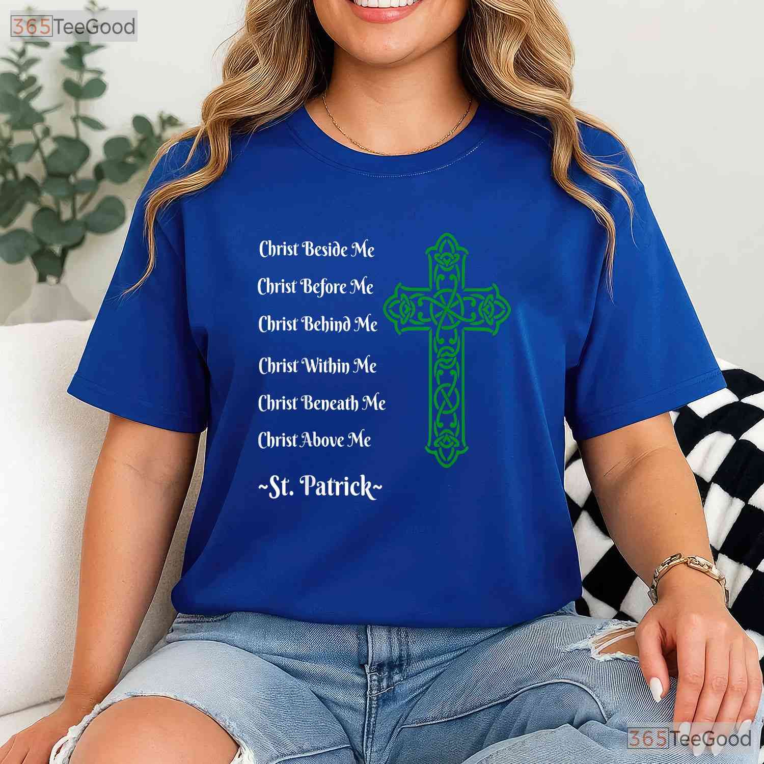 St Patricks Day Prayer T-Shirt Irish Christian Cross Religious Faith Gift