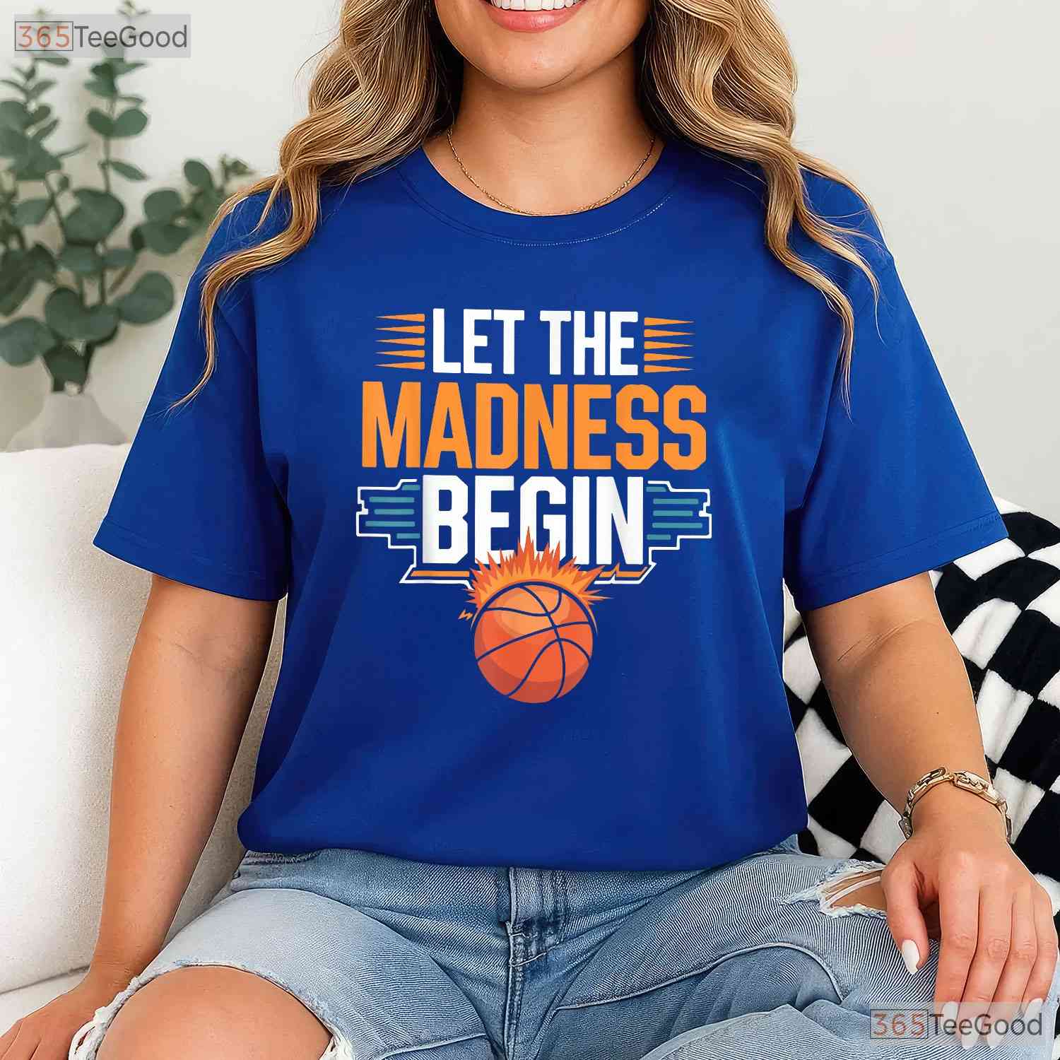 Let The Madness Begin Vintage T-Shirt Retro College Basketball Tournament Tee