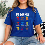 Pi Menu 3 - 14 Symbol T-Shirt Math Teacher Happy Pi Day Funny Foodie Tee