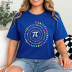 Pi Spiral Novelty Pi Day Tee T-Shirt 3 - 14 Number Math Geek Teacher Top