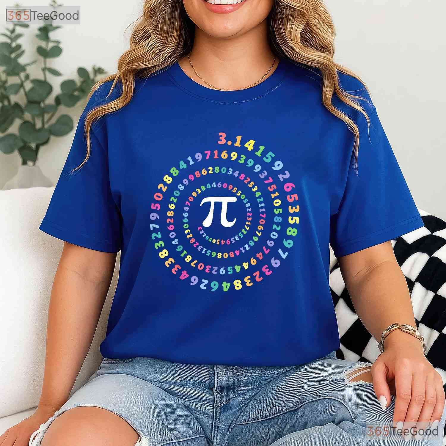 Pi Spiral Novelty Pi Day Tee T-Shirt 3 - 14 Number Math Geek Teacher Top