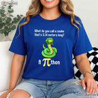 Funny Pi Day Puns Pithon Math Teacher Jokes T-Shirt Coding Snake Gift