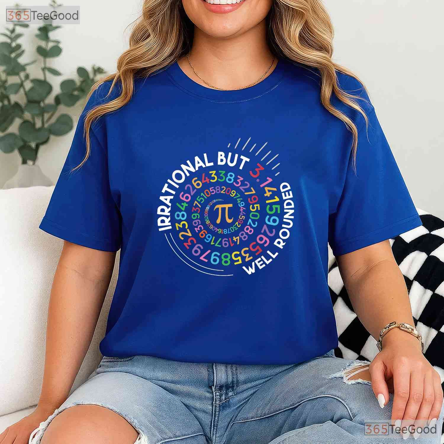 Irrational But Well Rounded Pi Day Math Teacher Student Geek Pun T-Shirt