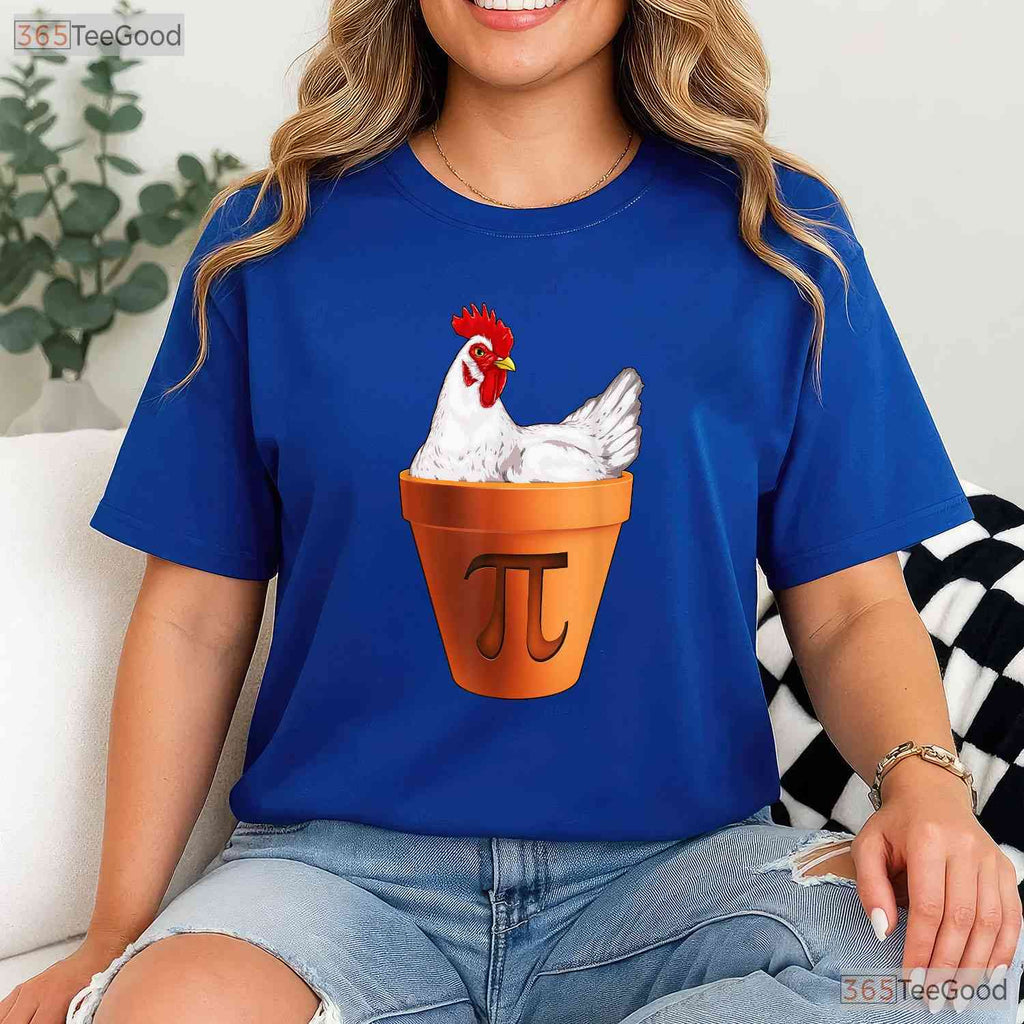 Chicken Pot PI Day T-Shirt Gift Men Women Kids Funny Math Food Pun Tee