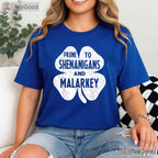 Prone To Shenanigans And Malarkey St Patricks Day T-Shirt Boys Kids Funny