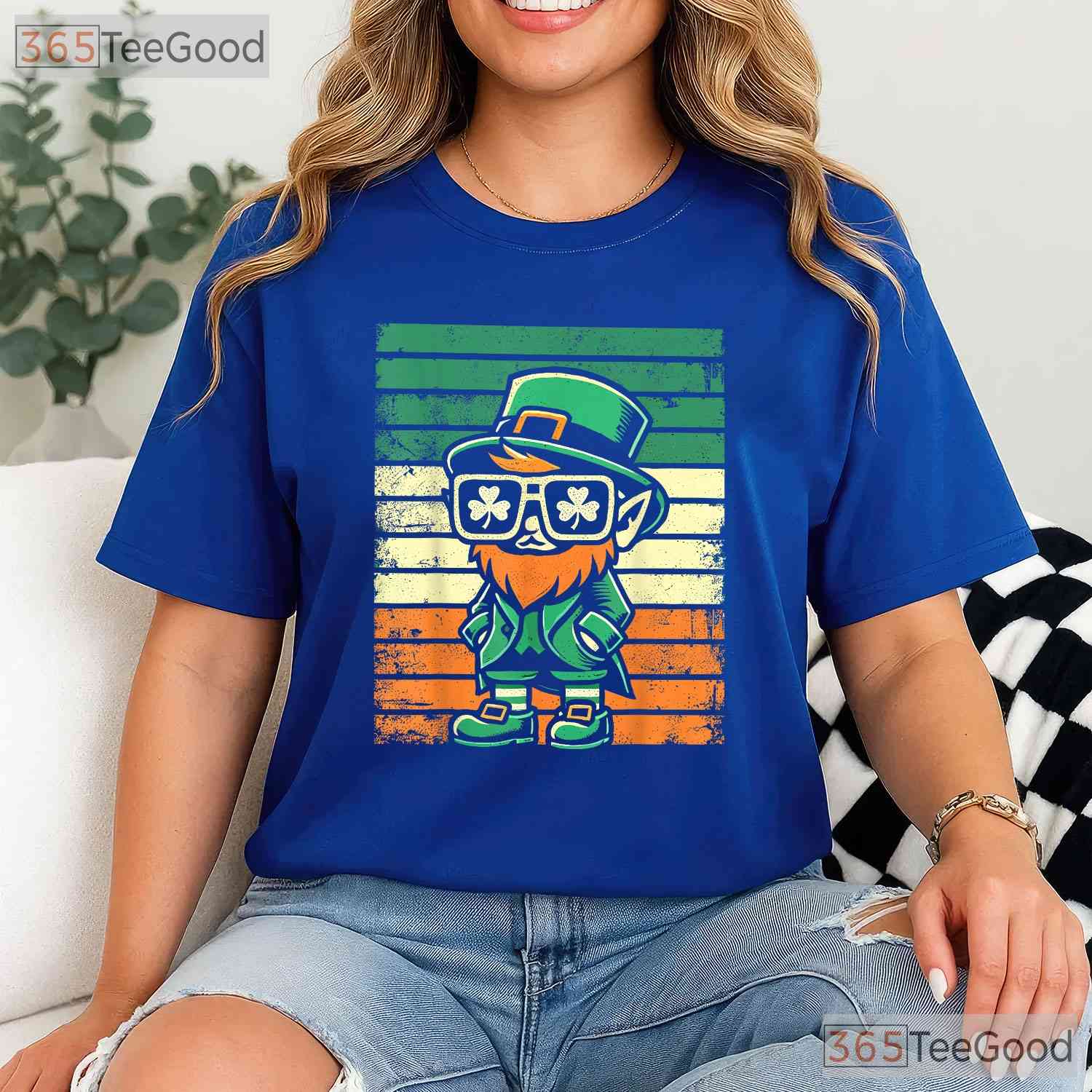 Funny Leprechaun St Patricks Day T-Shirt Men Women Kids Family Match Tee