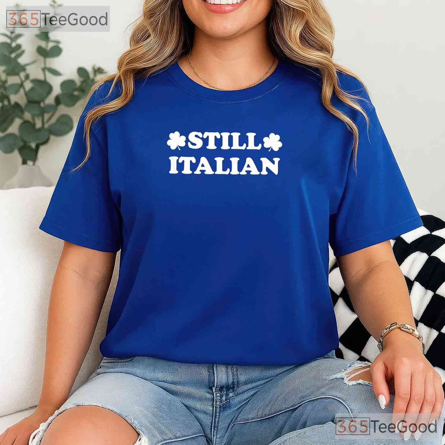Still Italian With A Shamrock St Patricks Day T-Shirt Funny Heritage Tee