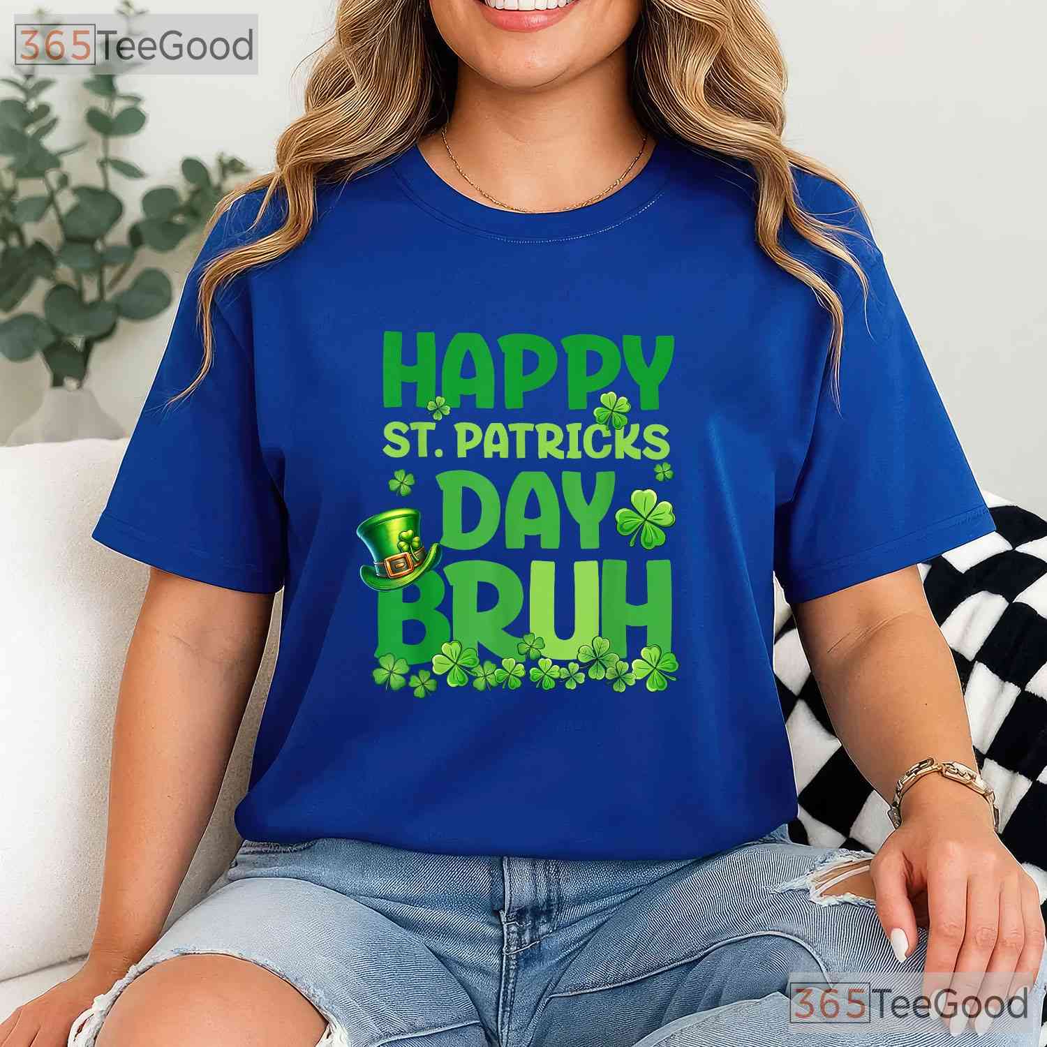 Bruh St Patricks Day T-Shirt Funny Teens Boys Kids Green Shamrock Meme Tee