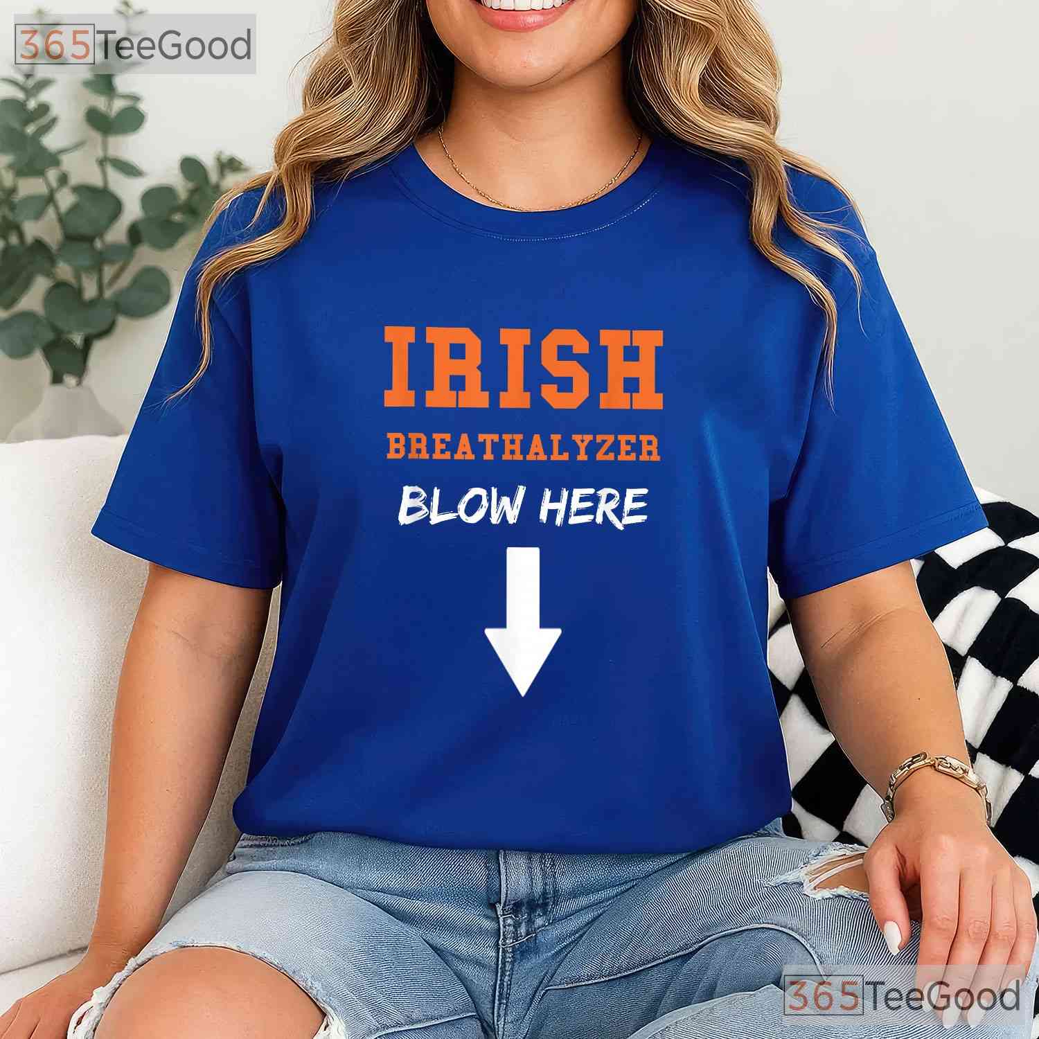 Dirty Irish Breathalyzer St Patricks Day T-Shirt Funny Adult Humor Blow Tee