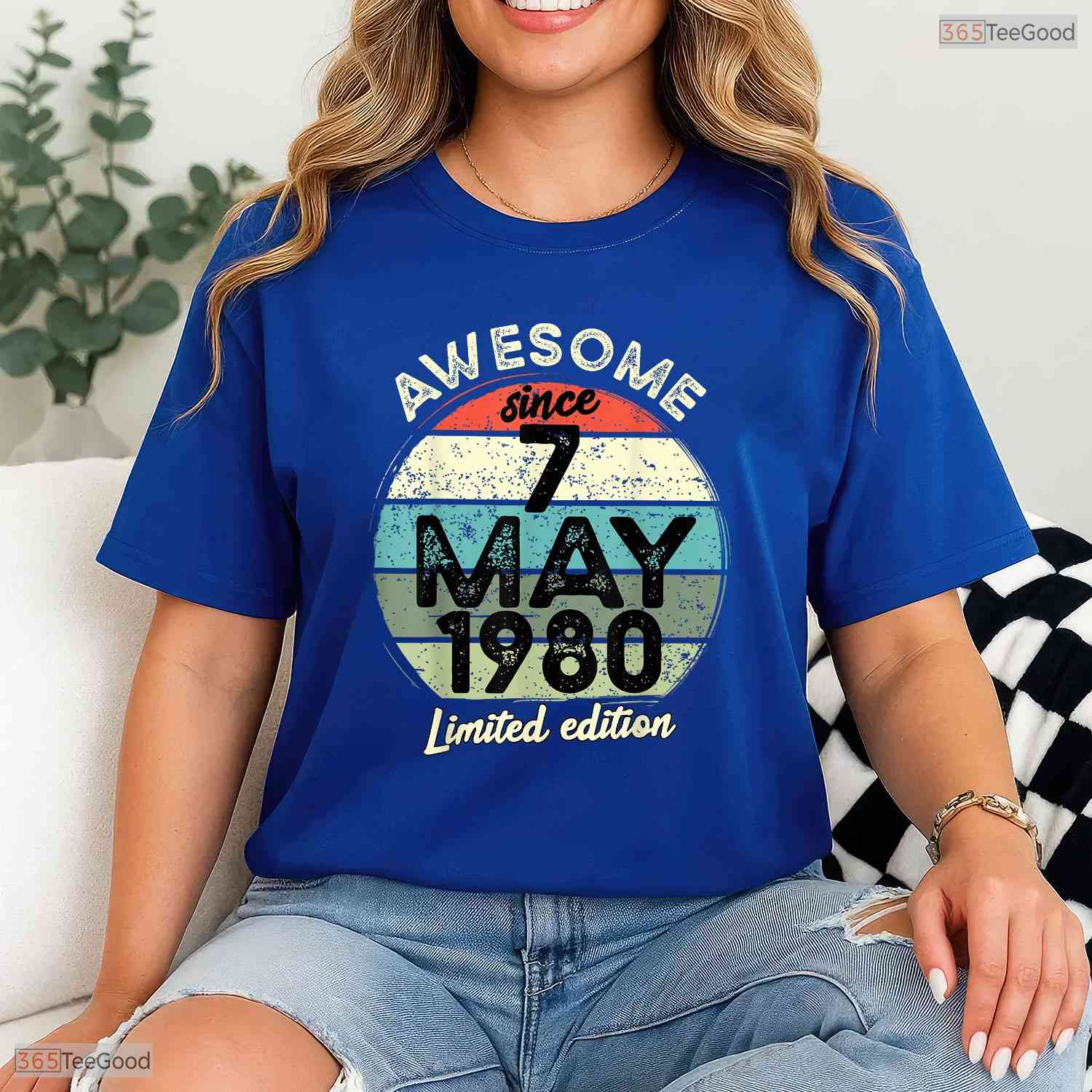 Awesome May 7 1980 46th Birthday T-Shirt- Unique May Birthday Shirt For Him