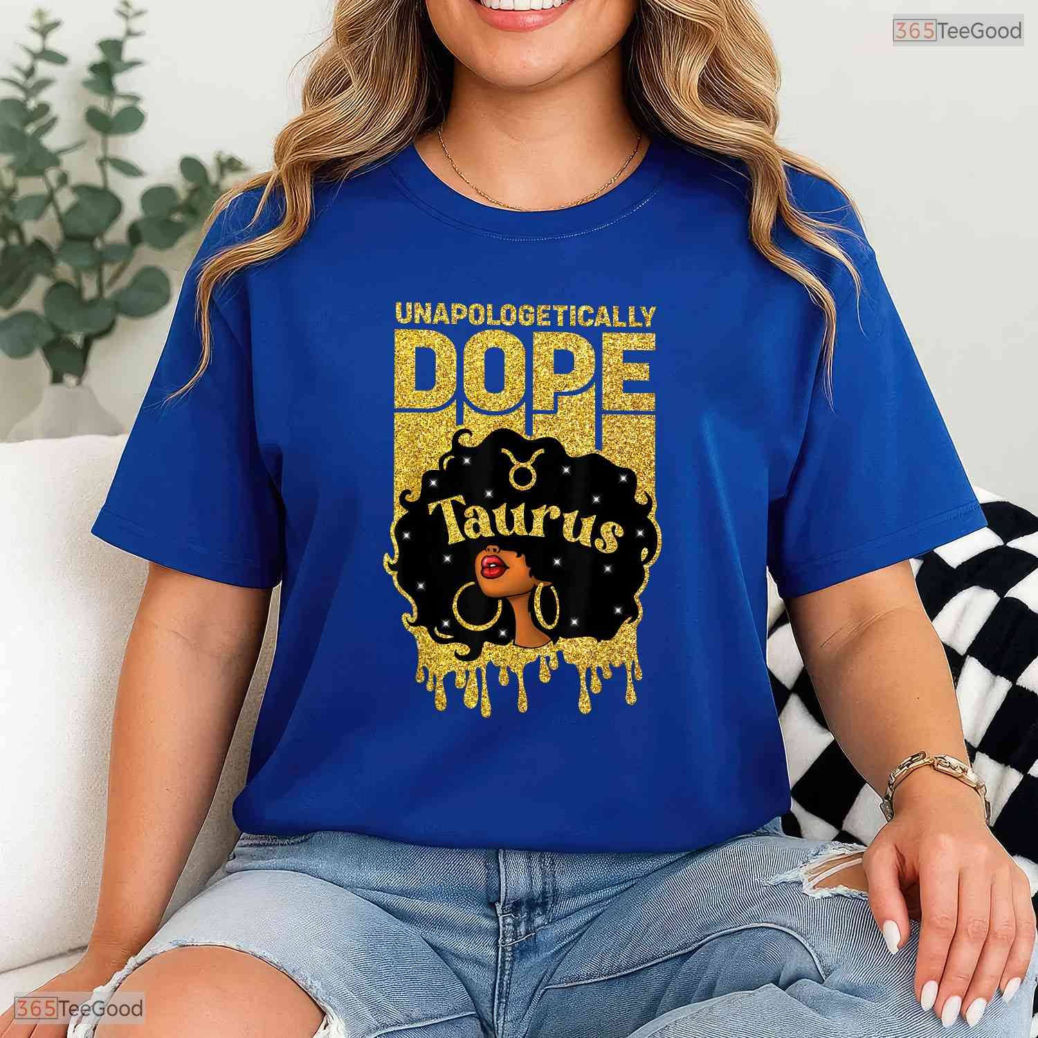 Unapologetically Dope Afro Taurus Girl T-Shirt- Unique May Birthday Shirt Gift