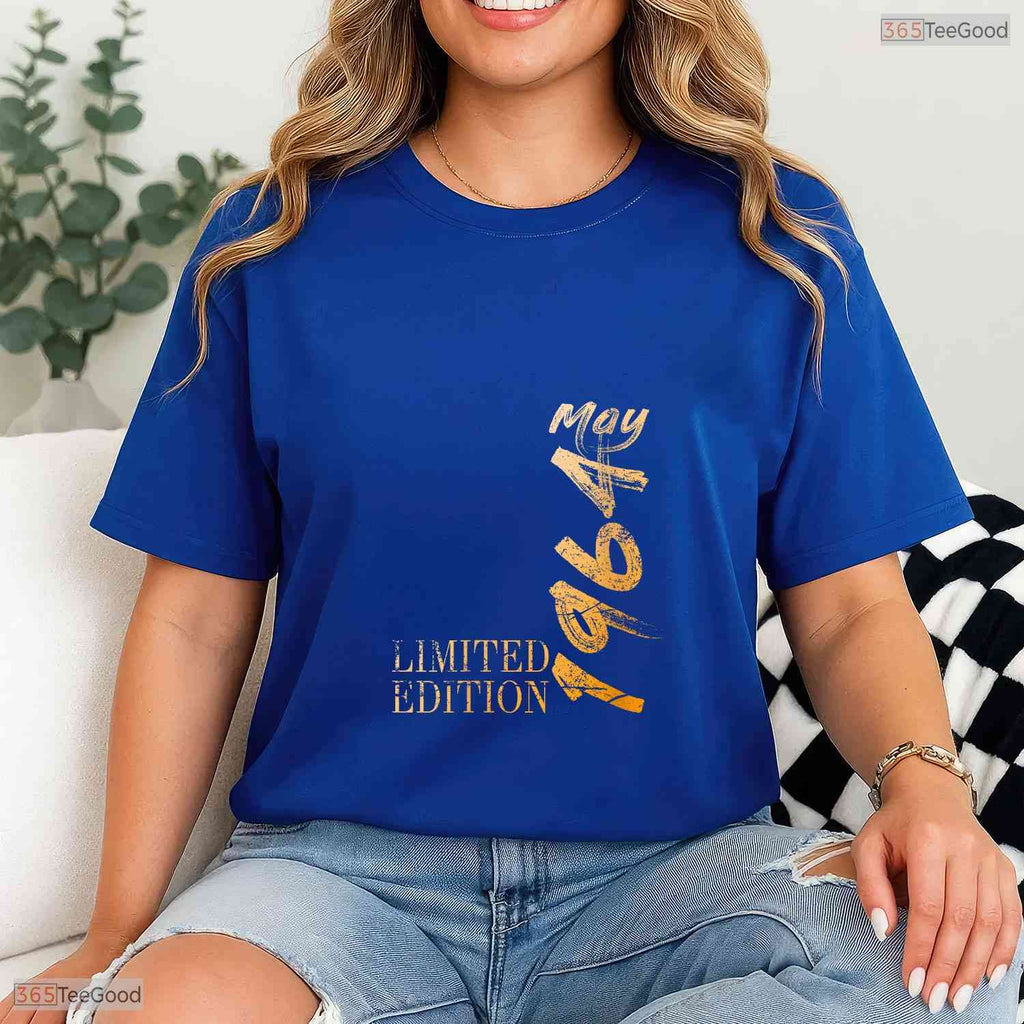 Best Vintage 1966 60th Birthday V-Neck Shirt For Women Born In May Celebration