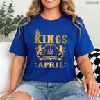 Awesome Kings Are Born In May Birthday Gift T-Shirt Best Celebration For Men
