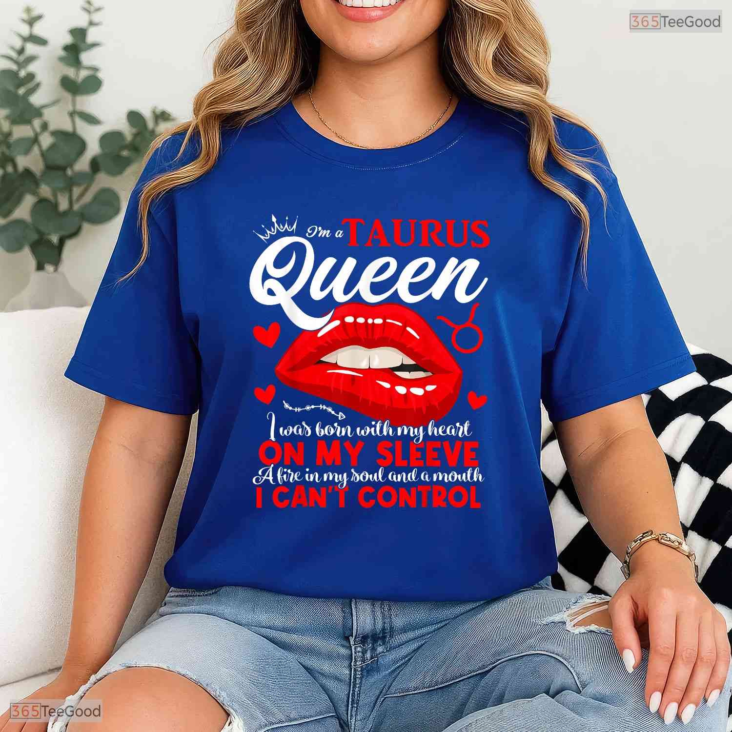 Awesome Funny Taurus Queen Zodiac Sign May Women Girls Astrological Graphic T-Shirt