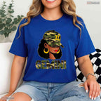 Black Gemini Queen Camouflage Zodiac Sign Born In May Birthday T-Shirt Gift