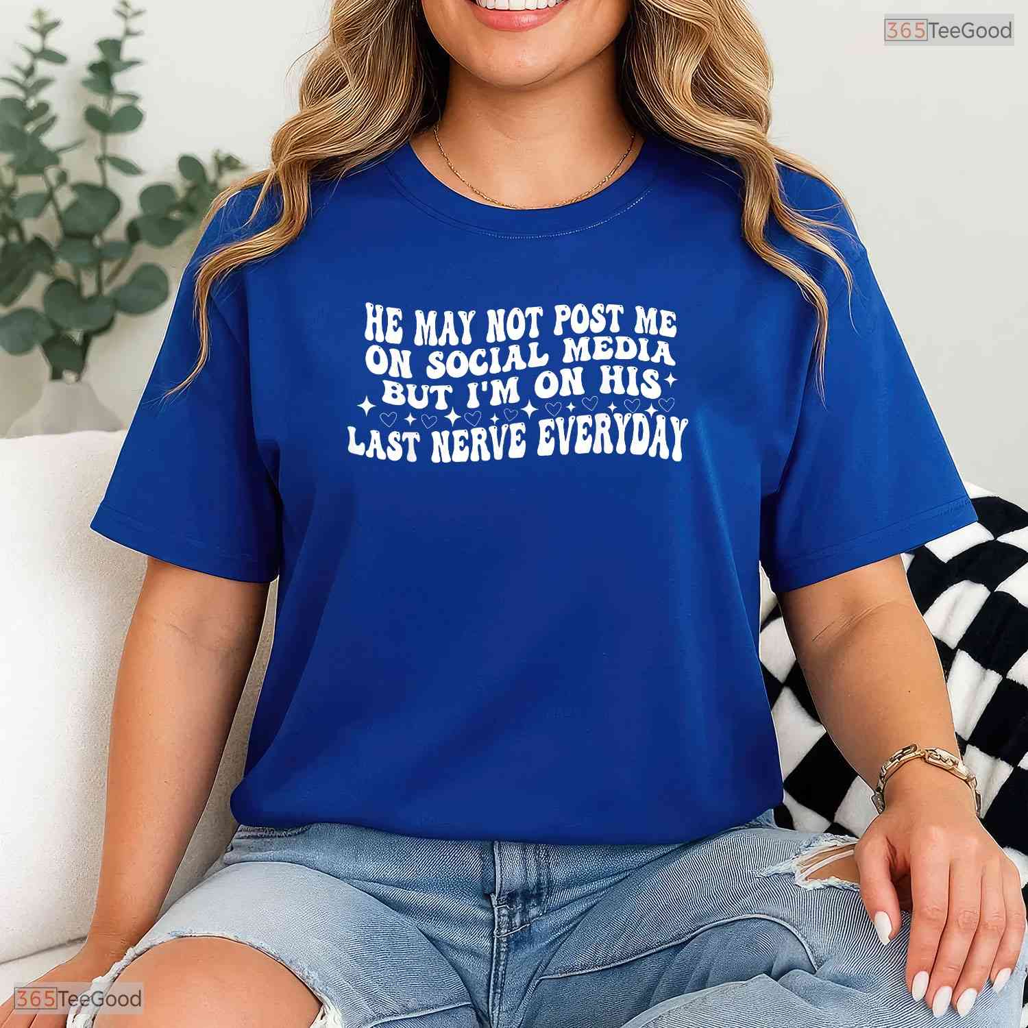 He May Not Post Me Funny Sarcastic Wife May Birthday Celebration Shirt Gift