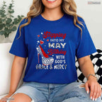 Stepping Into My May Birthday With God Grace T-Shirt- May Birthday Shirt