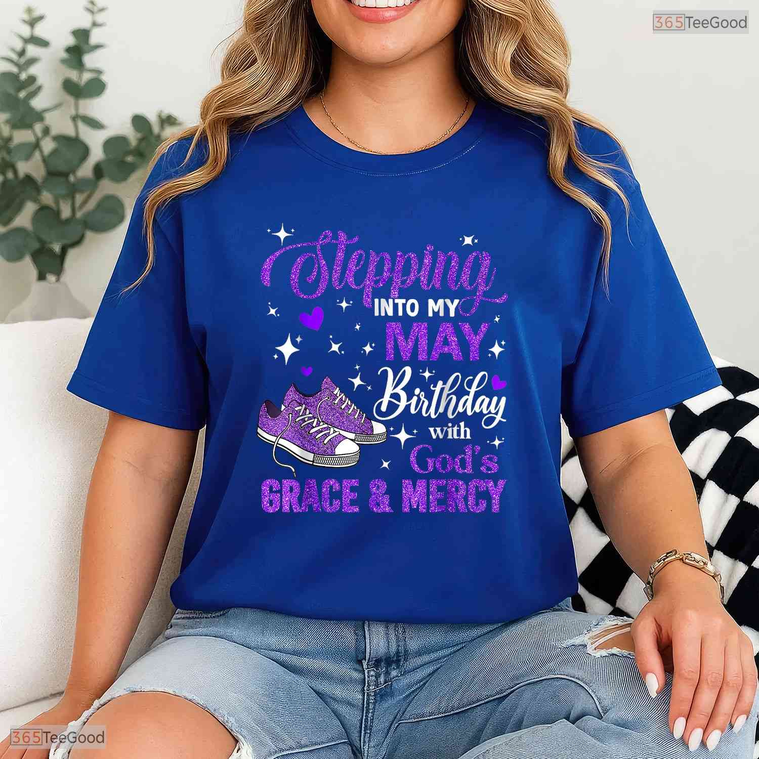 Inspirational God's Grace May Birthday T-Shirt- Women's Celebration Shirt Gift