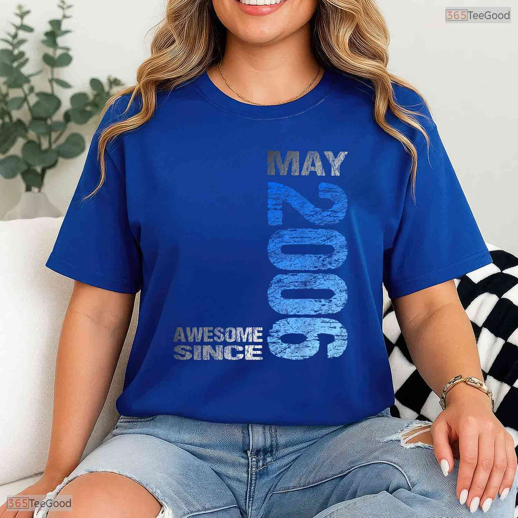 Awesome Since May 2006 T-Shirt- Unique 20th May Birthday Celebration Apparel