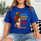 Gemini Zodiac Horoscope Queen T-Shirt- Unique May Birthday Shirt For Women