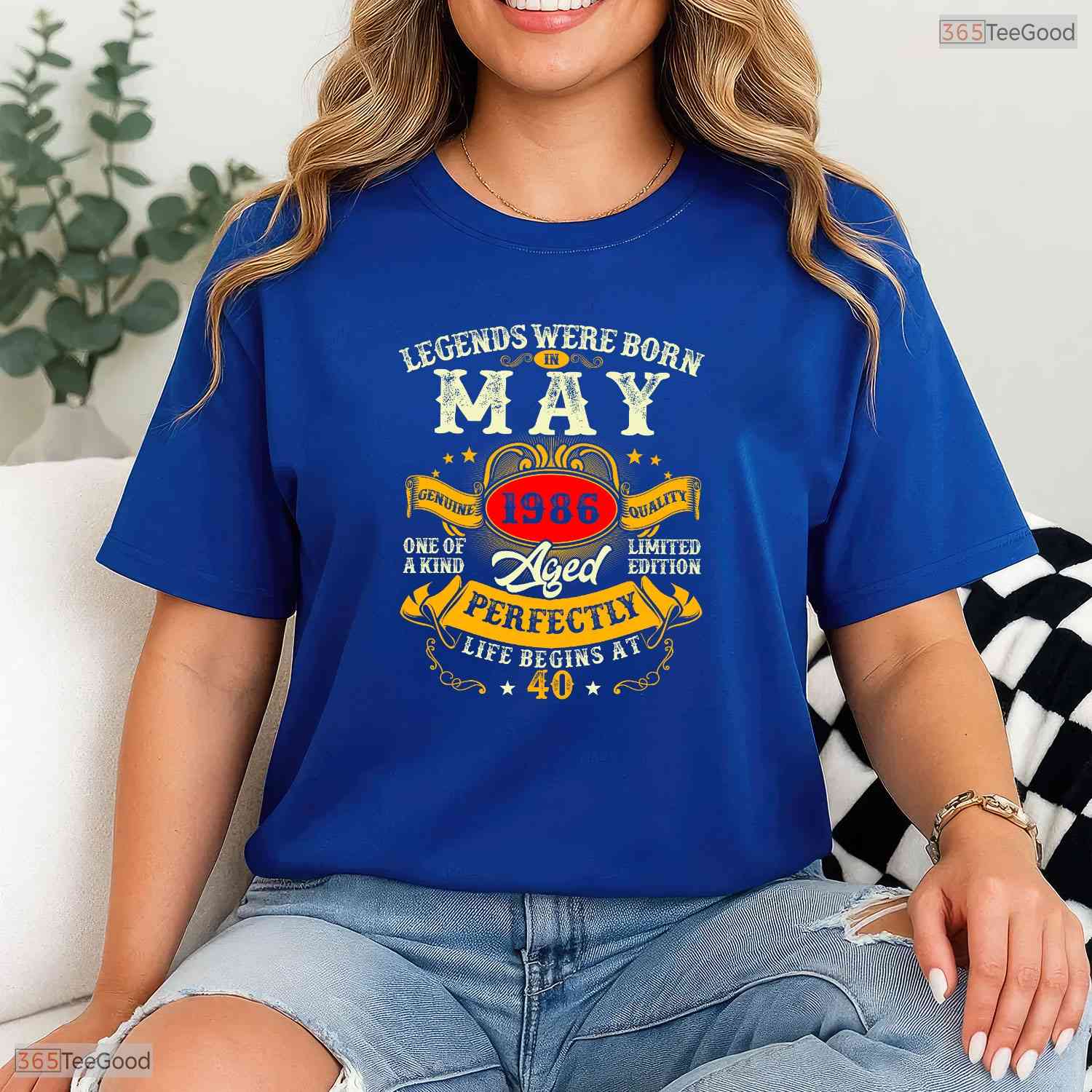 Vintage Legends Born In May 1986 T-Shirt- Awesome 40th May Birthday Shirt