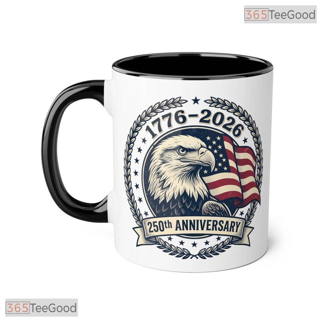 Bald Eagle 1776 To 2026 America 250th Anniversary Two Tone Premium Ceramic Accent Mug