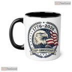 Bald Eagle 1776 To 2026 America 250th Anniversary Two Tone Premium Ceramic Accent Mug