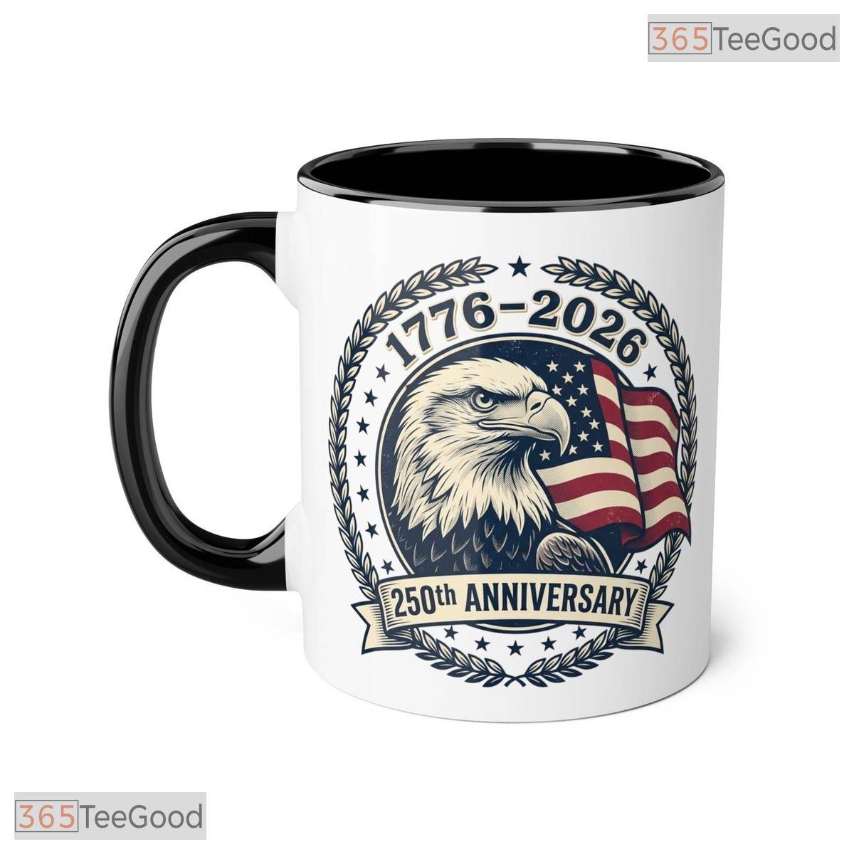 Bald Eagle 1776 To 2026 America 250th Anniversary Two Tone Premium Ceramic Accent Mug