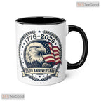 Bald Eagle 1776 To 2026 America 250th Anniversary Two Tone Premium Ceramic Accent Mug