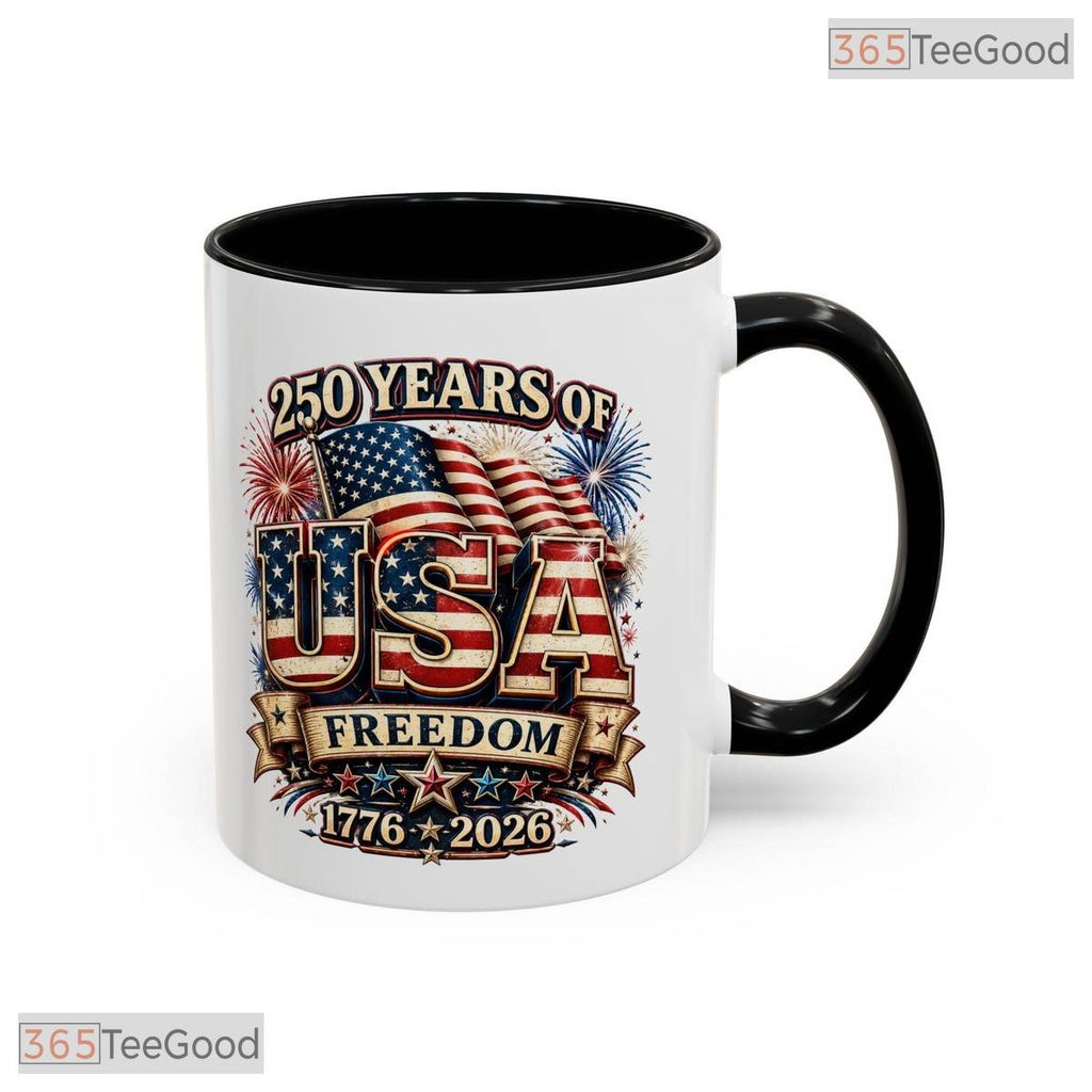 Semiquincentennial USA 250 Anniversary 1776 To 2026 Two Tone Premium Ceramic Accent Mug