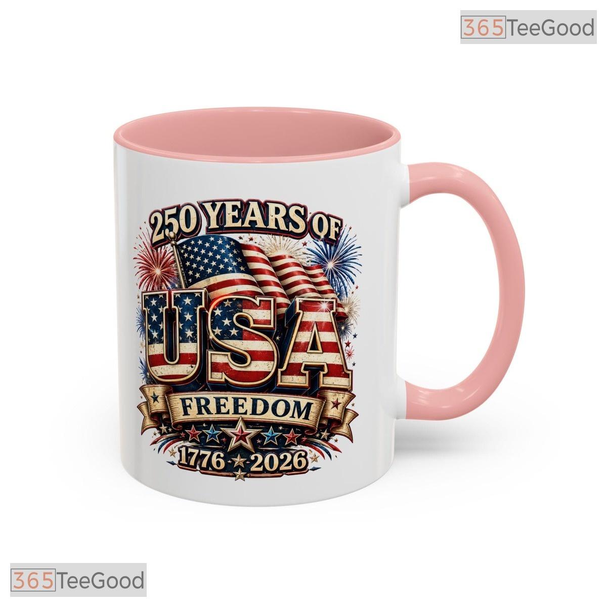 Semiquincentennial USA 250 Anniversary 1776 To 2026 Two Tone Premium Ceramic Accent Mug