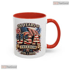 Semiquincentennial USA 250 Anniversary 1776 To 2026 Two Tone Premium Ceramic Accent Mug