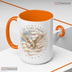 250 Years Strong Patriotic Eagle 1776 To 2026 USA American Colorful Ceramic Accent Mug