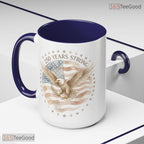 250 Years Strong Patriotic Eagle 1776 To 2026 USA American Colorful Ceramic Accent Mug