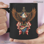 250 Years USA Anniversary Patriotic Eagle US Flag 1776 2026 Two Tone Ceramic Accent Mug