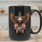 250 Years USA Anniversary Patriotic Eagle US Flag 1776 2026 Two Tone Ceramic Accent Mug