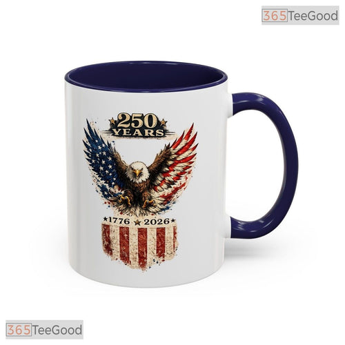 250th Anniversary Commemorative Independence Day Keepsake Two Tone Ceramic Accent Mug