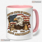 250th Anniversary Patriotic Bald Eagle USA Flag American Veteran Ceramic Accent Mug