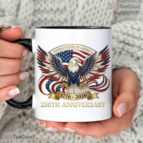 250th Anniversary United States Mug - Patriotic Eagle America 1776-2026 Accent Mug