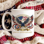 250th Anniversary United States Mug - Patriotic Eagle America 1776-2026 Accent Mug
