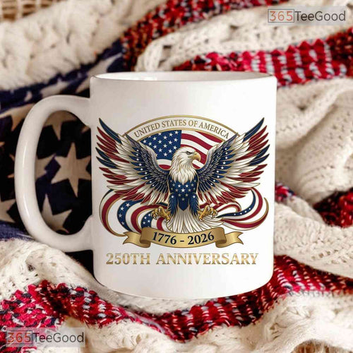 250th Anniversary United States Mug - Patriotic Eagle America 1776-2026 Accent Mug