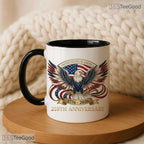 250th Anniversary United States Mug - Patriotic Eagle America 1776-2026 Accent Mug