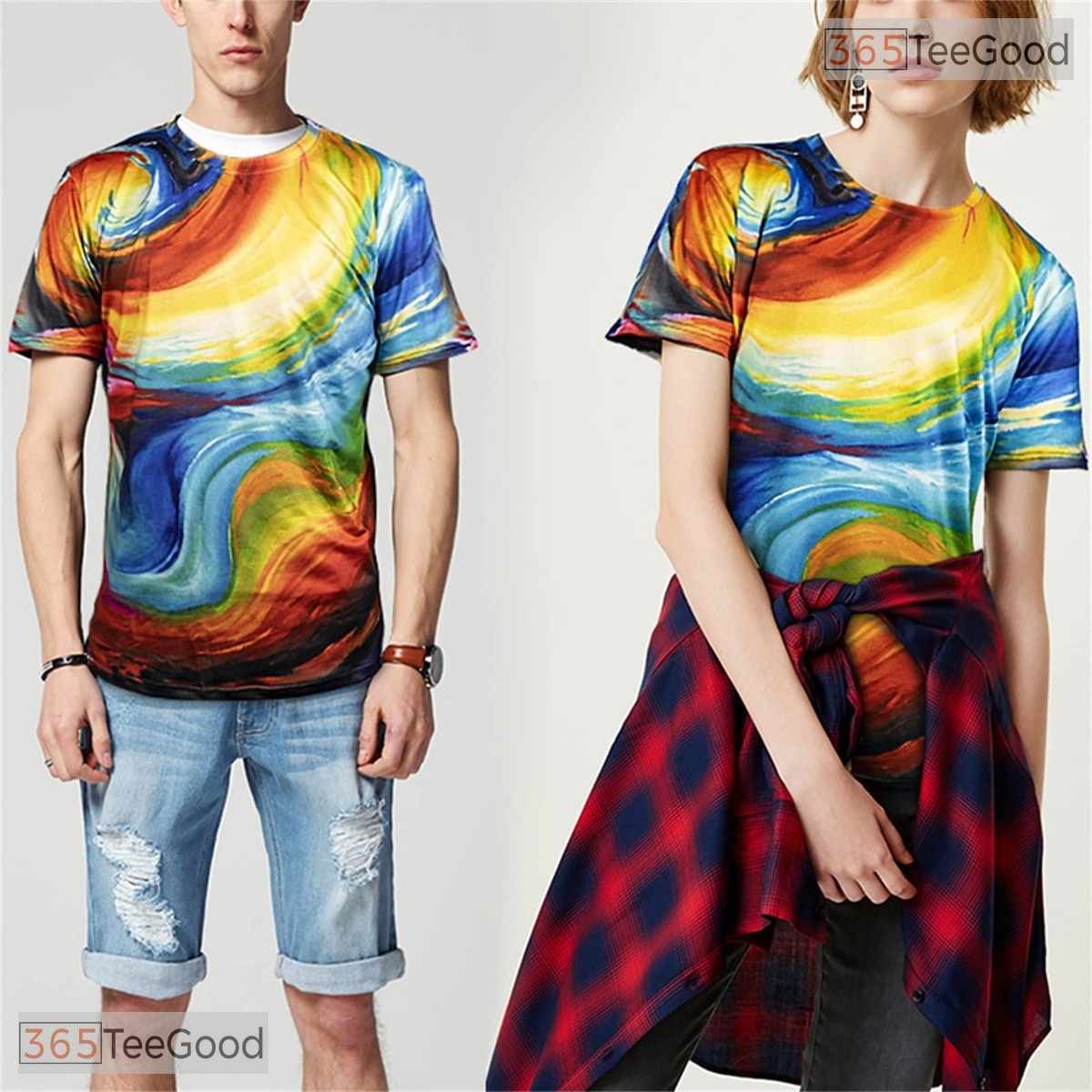 Beautiful Starry Night Sky Art Graphic 3D Printed Casual Unisex Tee Shirt Top