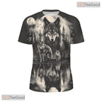 Majestic Wild Wolf Graphic Art 3D Pattern Printed Casual Unisex Tee Shirt Styles