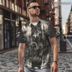 Majestic Wild Wolf Graphic Art 3D Pattern Printed Casual Unisex Tee Shirt Styles
