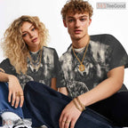 Majestic Wild Wolf Graphic Art 3D Pattern Printed Casual Unisex Tee Shirt Styles