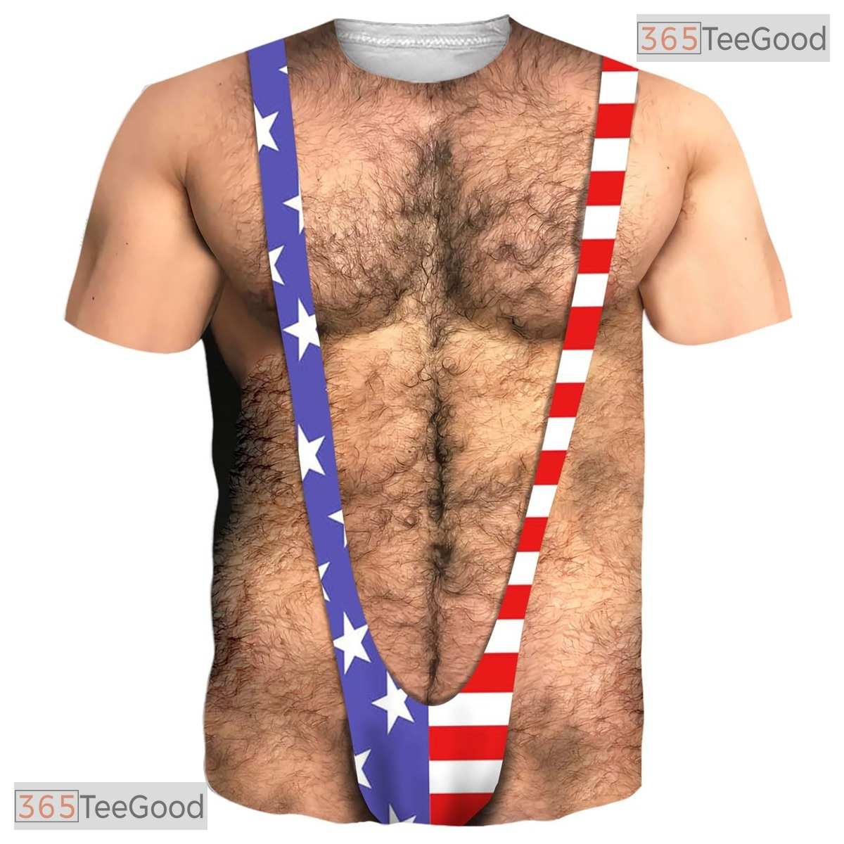 Patriotic American USA Fake Abs Muscle Chest 3D Printed Unisex Tee Shirt Styles